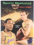 1968 Elgin Baylor & Jerry West LA Lakers Signed Sports Illustrated 30x40 Canvas Print (JSA)