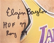 1968 Elgin Baylor & Jerry West LA Lakers Signed Sports Illustrated 30x40 Canvas Print (JSA)