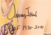 1968 Elgin Baylor & Jerry West LA Lakers Signed Sports Illustrated 30x40 Canvas Print (JSA)