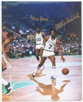 2010s Robert Parish Nate "Tiny" Archibald Boston Celtics Signed 16" x 20" Canvas Print (JSA)