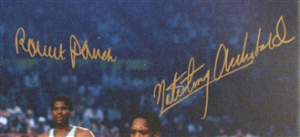 2010's Robert Parish Nate Tiny Archibald Boston Celtics Signed 16 x 20 Canvas Print (JSA)