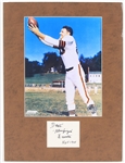 2000s Dante Lavelli Cleveland Browns 12" x 16" Matted Display w/ Photo & Signed Cut (JSA)