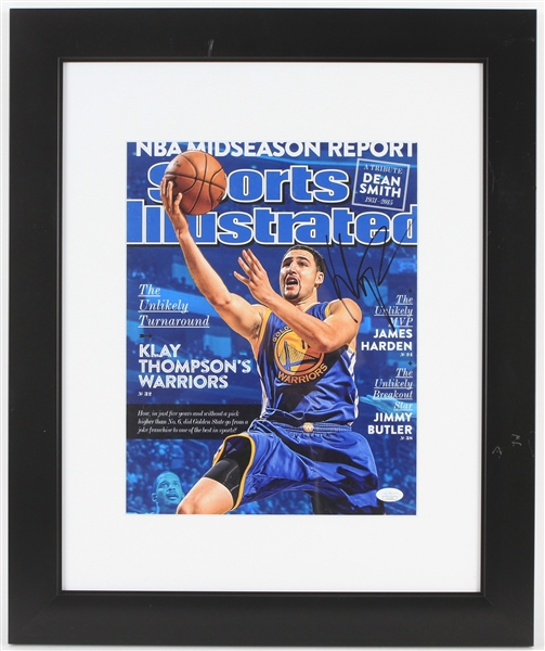 2011-2023 Klay Thompson Golden State Warriors Signed 19.5 x 24 Framed Sports Illustrated Cover *JSA*