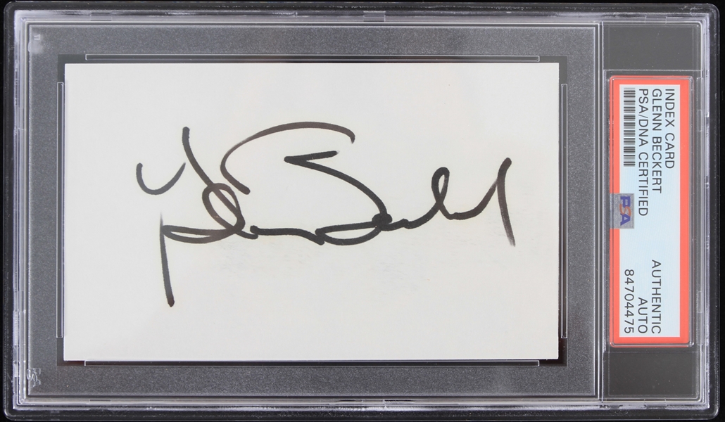 1965-72 Glenn Beckert Chicago Cubs Signed 3" x 5" Index Card (PSA Slabbed Authentic)