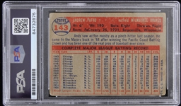 1957 Andy Pafko Milwaukee Braves Signed Topps Baseball Trading Card (PSA Slabbed Authentic)