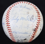 1965 Chicago Cubs Team Signed ONL Giles Baseball w/ 28 Signatures Including Ernie Banks, Ron Santo, Billy Williams & More (JSA)