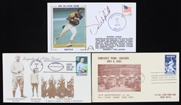 1979-88 First Day of Issue Envelope Collection - Lot of 3 w/ Dave Winfield Signed All Star Game, Comiskey Park All Star Game & Legends of Notre Dame (JSA)
