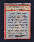 1935-1936 Jerome Dizzy Dean St. Louis Cardinals Used Matchbook 