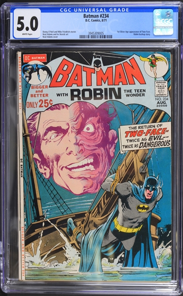 1971 Batman #234 DC Comic Book (CGC Slabbed 5.0 White Pages)
