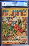 1941 US Jones #1 Fox Features Syndicate Comic Book (CGC Slabbed 0.5 Slightly Brittle Pages)