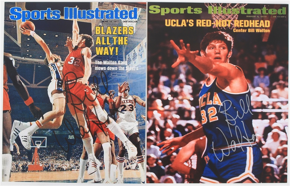 2010s Bill Walton UCLA Bruins Signed 11" x 14" Sports Illustrated Cover Blow Ups - Lot of 2 (JSA)