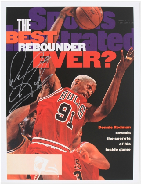 2010s Dennis Rodman Chicago Bulls Signed 11" x 14" Sports Illustrated Cover Blow Up (JSA)