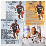 2010s George Gervin San Antonio Spurs Signed 8" x 10" Photos - Lot of 4 (JSA)