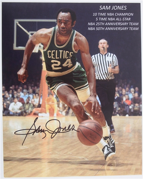 2010s Sam Jones Boston Celtics Signed 8" x 10" Photo (JSA)