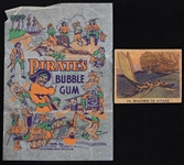 1930s Pirates Picture Bubble Gum R109 Trading Card with Original Wrapper