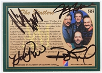 1992 The Statlers Jimmy Fortune, Harold Reid, Phil Balsley, Don Reid Signed Card (JSA)