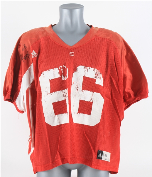 2011 Peter Konz Wisconsin Badgers Signed Practice Jersey (MEARS LOA/JSA)