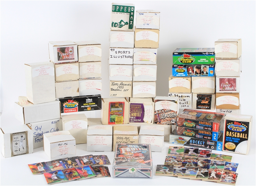 1990s Baseball Football Basketball Hockey Trading Card Collection - Lot of Thousands