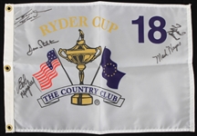 1970s Bob Murphy, Frank Beard, Mark Hayes Signed 13.5 x 20 Ryder Cup Flag (JSA)