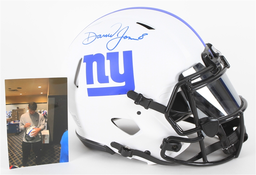 2021 Daniel Jones New York Giants Signed Full Size Speed Helmet (*JSA*)