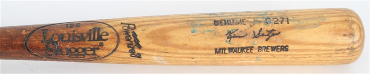 1993-96 Kevin Seitzer Milwaukee Brewers Louisville Slugger Professional Model Game Used Bat (MEARS LOA)