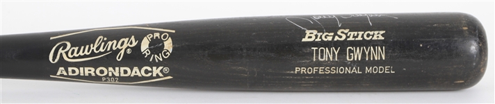 1986 Tony Gwynn San Diego Padres Signed Rawlings Adirondack Professional Model Game Used Bat (MEARS A8/JSA)