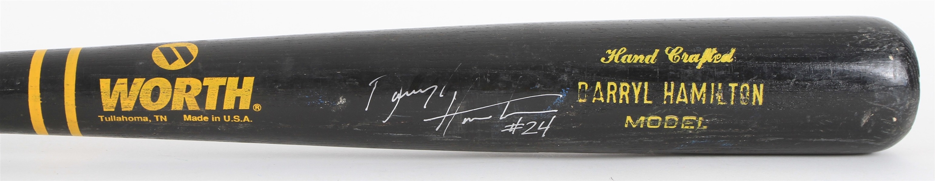1992-95 Darryl Hamilton Milwaukee Brewers Signed Worth Professional Model Game Used Bat (MEARS LOA/JSA)