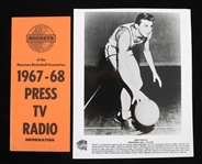 1967-68 Denver Rockets ABA Press TV Radio Guide + Andy Phillip 8" x 10" Hall of Fame Photo - Lot of 2