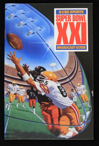 1987 Super Bowl XXI CBS Sports Broadcast Guide