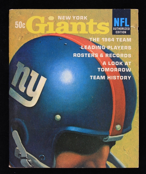 1964 New York Giants NFL Authorized Preview Booklet