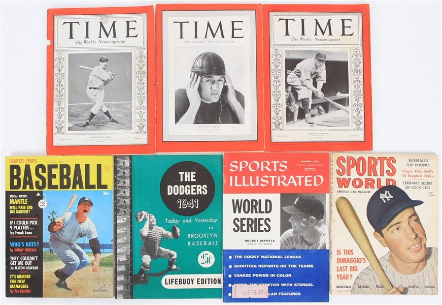 1920s-60s Baseball and Football Publication Collection - Lot of 7
