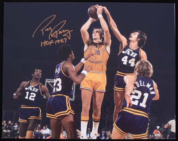 1972-1978 Rick Barry Golden State Warriors Autographed 11x14 Colored Photo (JSA)