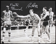 1965-1967 Nate Thurmond and Rick Barry San Fransico Warriors Autographed 11x14 B&W Photo (JSA)
