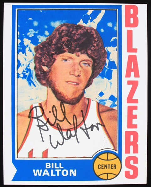 1974-1978 Bill Walton Portland Trailblazers Autographed 11x14 Colored Photo (JSA)