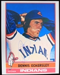 1975-1977 Dennis Eckersley Cleveland Indians Autographed 11x14 Colored Photo (JSA)