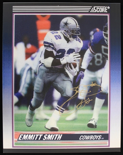 1990-2002 Emmitt Smith Dallas Cowboys Autographed Colored 11x14 Photo (JSA)