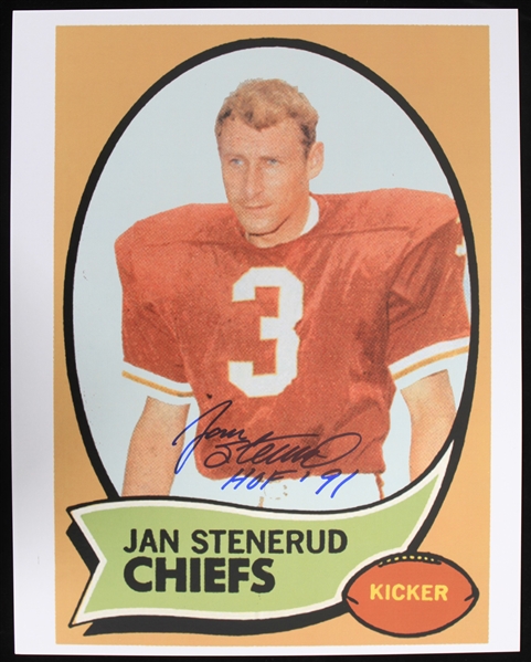 1967-1979 Jan Stenerud Kansas City Chiefs Autographed 11x14 Colored Photo (JSA)
