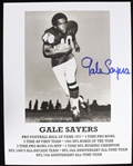 1965-1971 Gale Sayers Chicago Bears Autographed 11x14 B&W Photo (JSA)