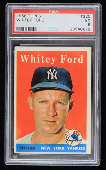 Lot Detail - 1958 Whitey Ford New York Yankees Topps #320 Baseball ...