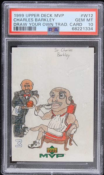 1999 Charles Barkley Houston Rockets Upper Deck Draw Your Own Trading Card #W12 Graded Gem MT 10 (PSA Slabbed)