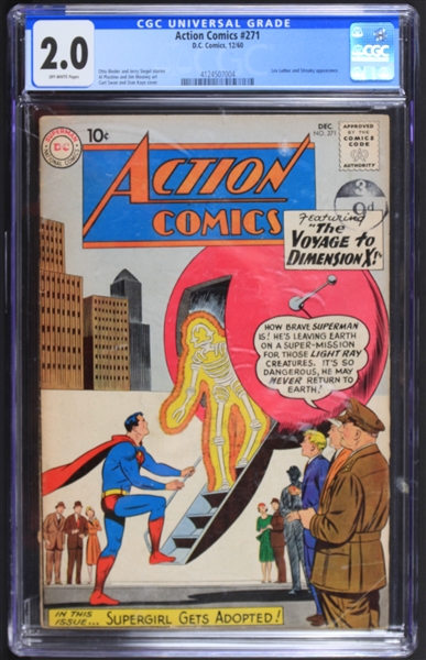 1960 Action Comics #271 CGC Graded 2.0 (CGC Slabbed)