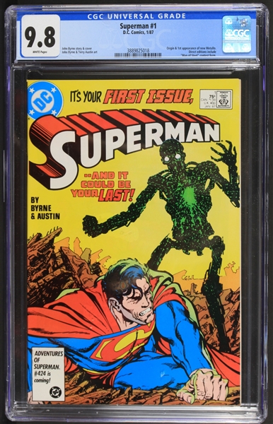 1987 Superman #1 CGC Graded 9.8 (CGC Slabbed)