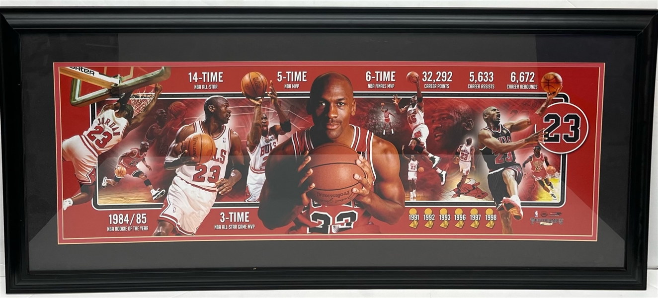 2011 Michael Jordan Chicago Bulls 3-Time NBA All Star Game MVP 25x55 Framed Print