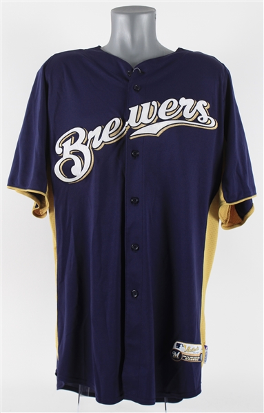 2011 Jerry Narron Milwaukee Brewers Batting Practice Jersey (MEARS LOA/MLB Hologram)