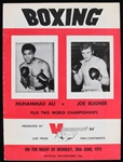 1975 Muhammad Ali vs Joe Bugner U.K. Viewsport Closed Circuit Viewing Official Program