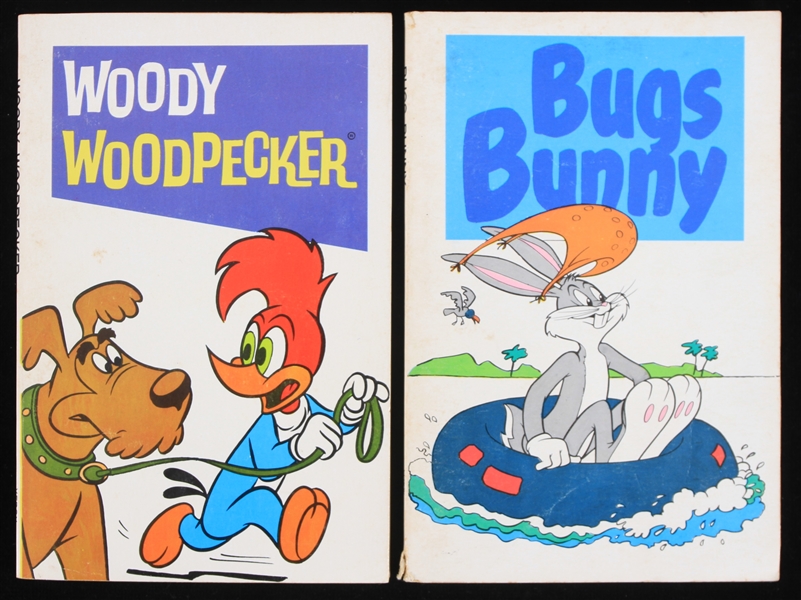 1970s Bugs Bunny Woody Woodpecker Xerox Educational Books - Lot of 2