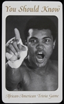 1996 You Should Know African American Trivia Game Card featuring a Photo of Muhammad Ali