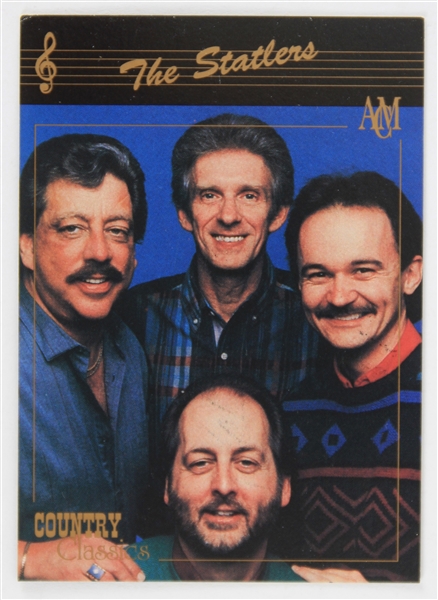 1992 The Statlers Jimmy Fortune, Harold Reid, Phil Balsley, Don Reid Signed Card (JSA)