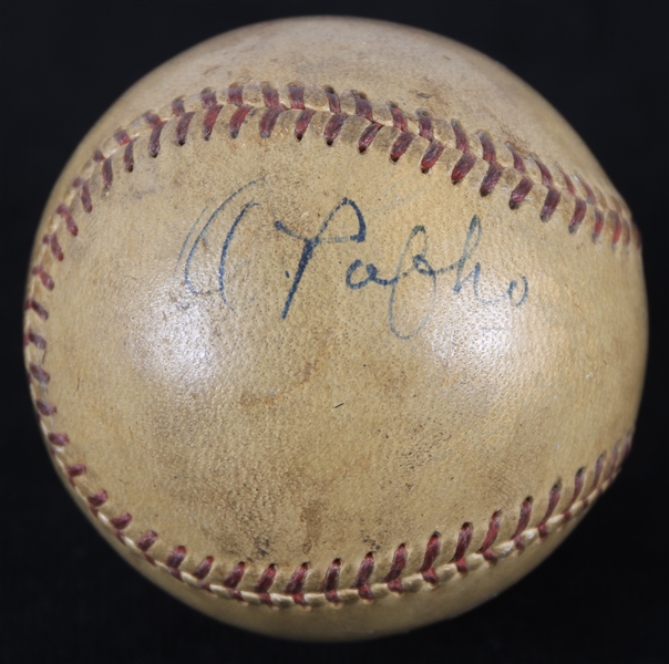 1953-59 Andy Pafko Milwaukee Braves Signed ONL Giles County Stadium Game Used Baseball (MEARS LOA/JSA) 
