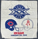 1986 Chicago Bears New England Patriots Super Bowl XX 44" x 44" Flag